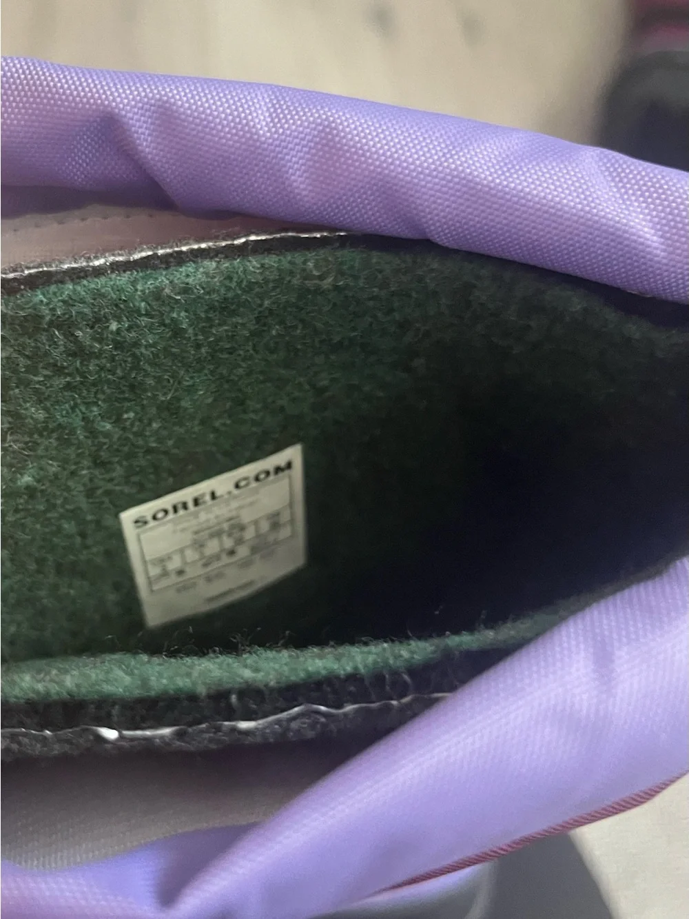 Sorel Kids Purple and Maroon Snow Boots with Black Soles